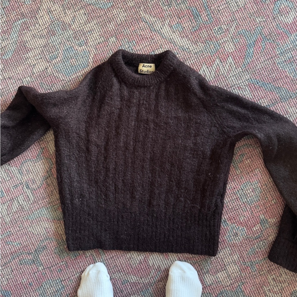 Acne studios mohair blend sweater, brown/espresso color